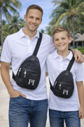 PADIJO Sling Bag – Father & Son Matching Set (Black)