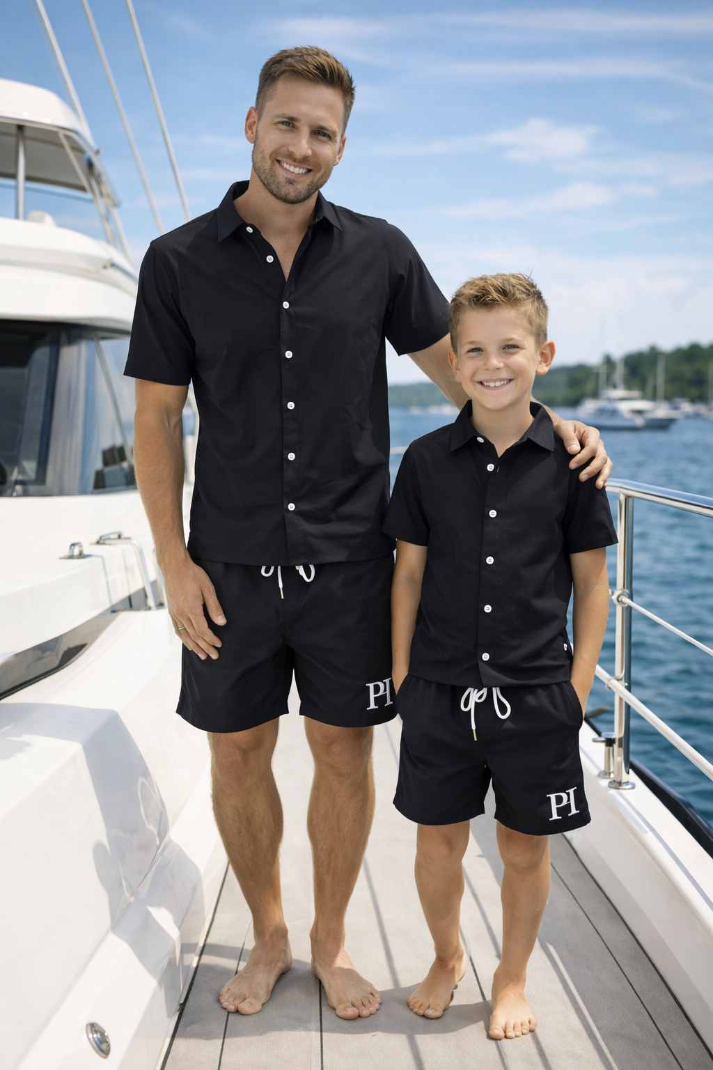 PADIJO Father & Son Swim Shorts – Black